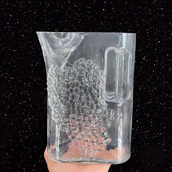 Vtg 1960s Mid-Century Modern C.J. RIEDEL Geometric Crystal Glass Pitcher Grape - Picture 7 of 14